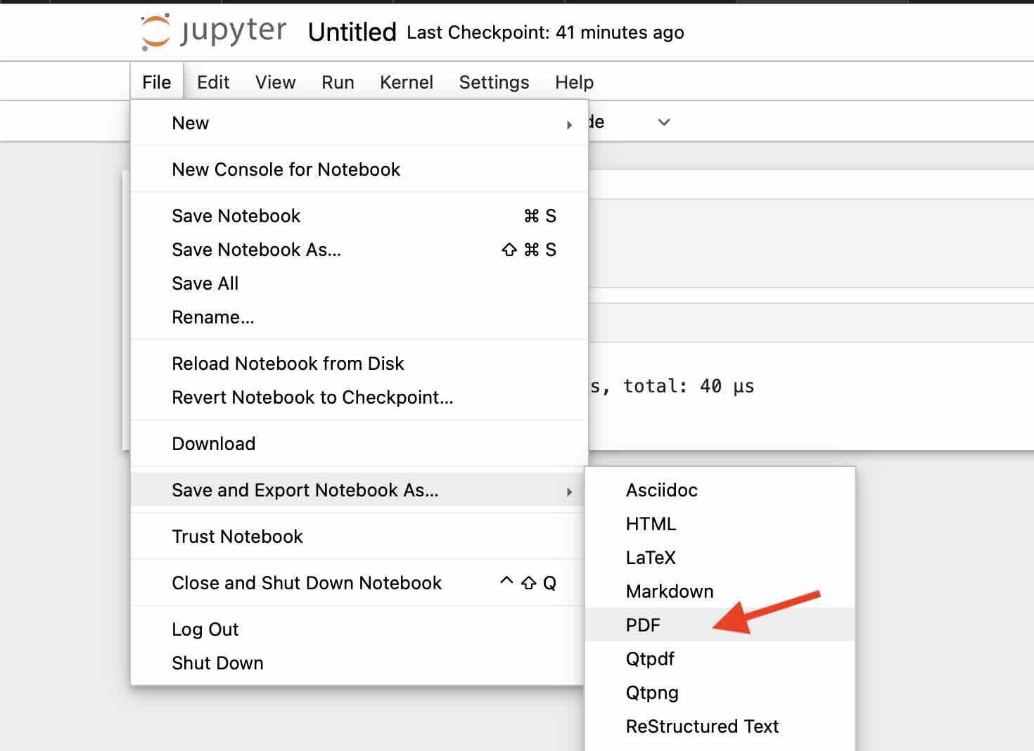 Convert and Save as PDF Option Jupyter Notebook